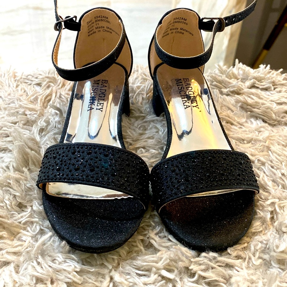Badgley Mischka Black Rhinestone Dress Shoes
